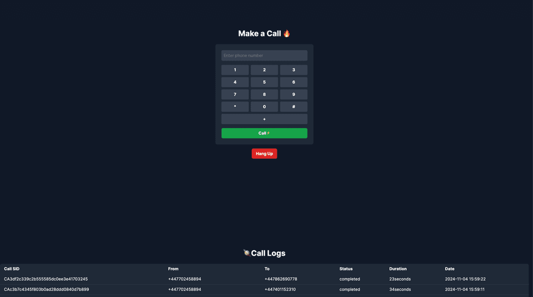 International Phone Call System
